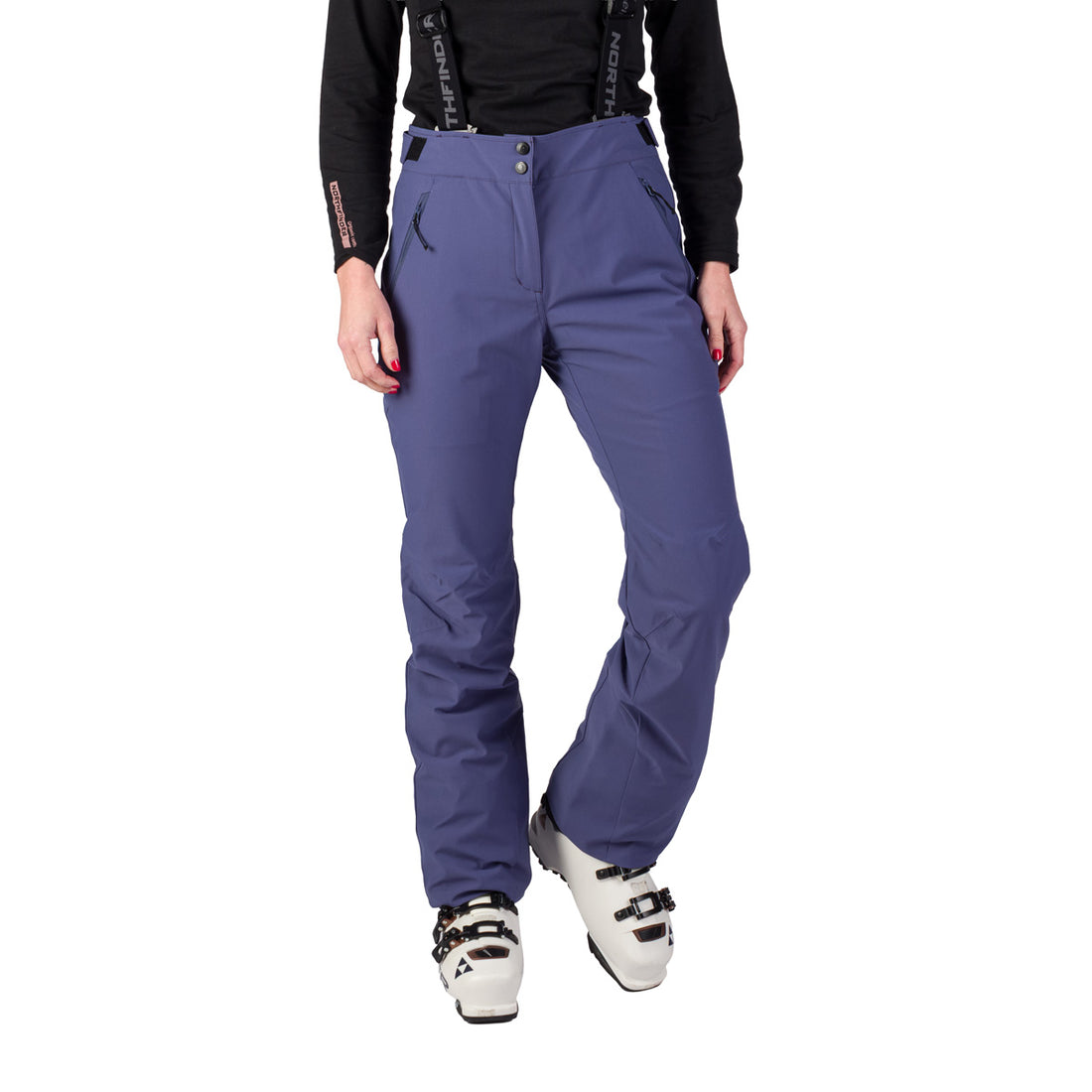 NO-6091SNW women's ski comfortable trousers with braces GEMNA