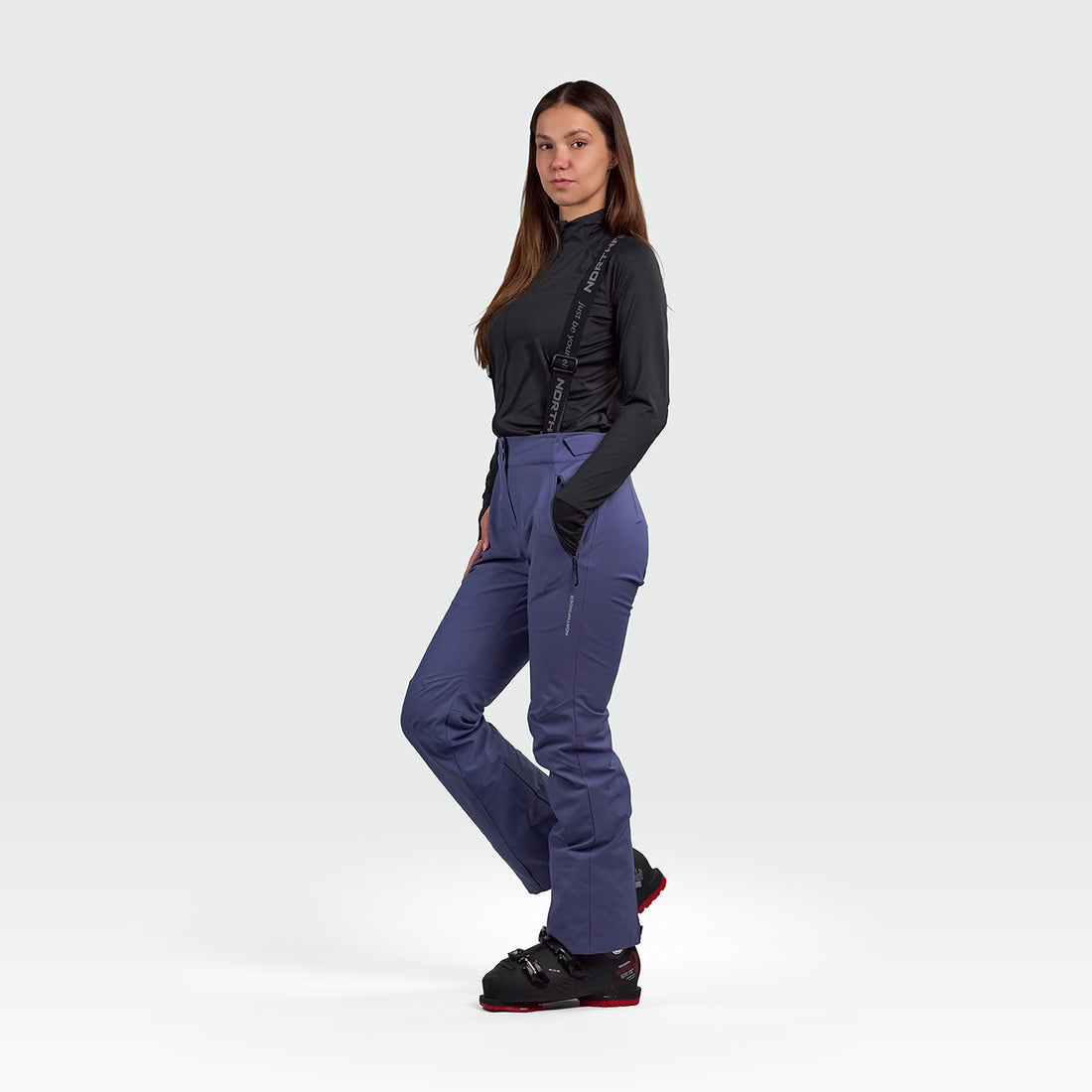 NO-6091SNW women's ski comfortable trousers with braces GEMNA