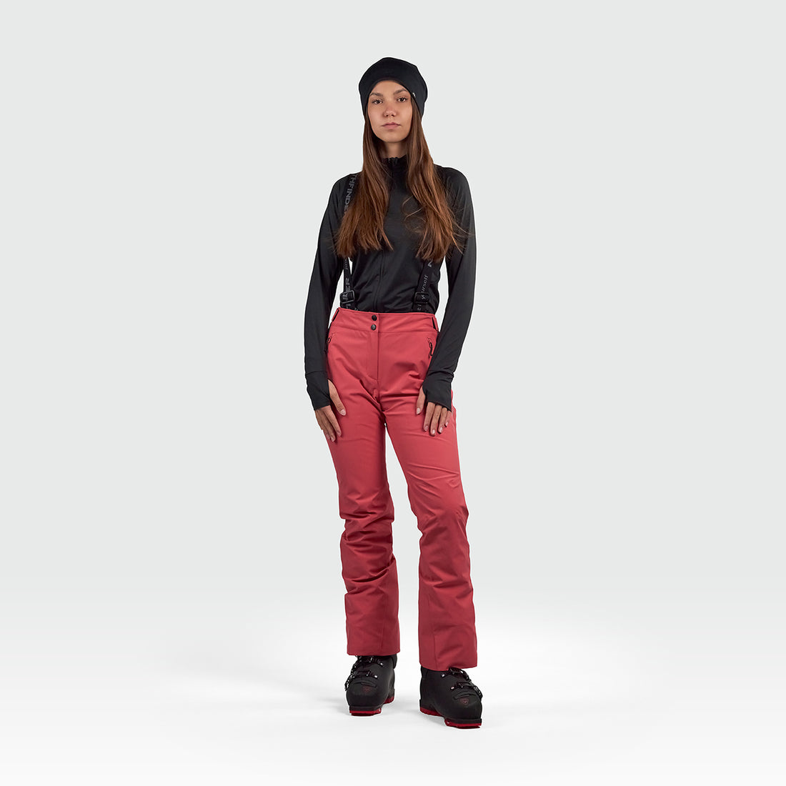 NO-6091SNW women's ski comfortable trousers with braces GEMNA