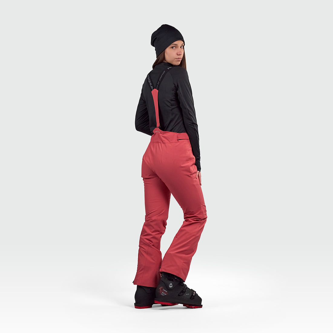 NO-6091SNW women's ski comfortable trousers with braces GEMNA