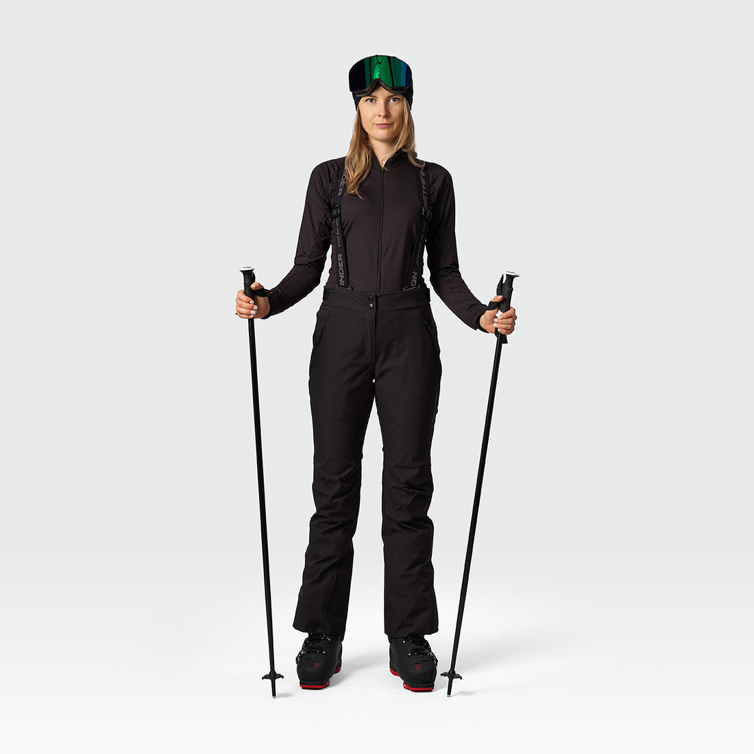 NO-6092SNW women's ski comfortable trousers with braces RUBI