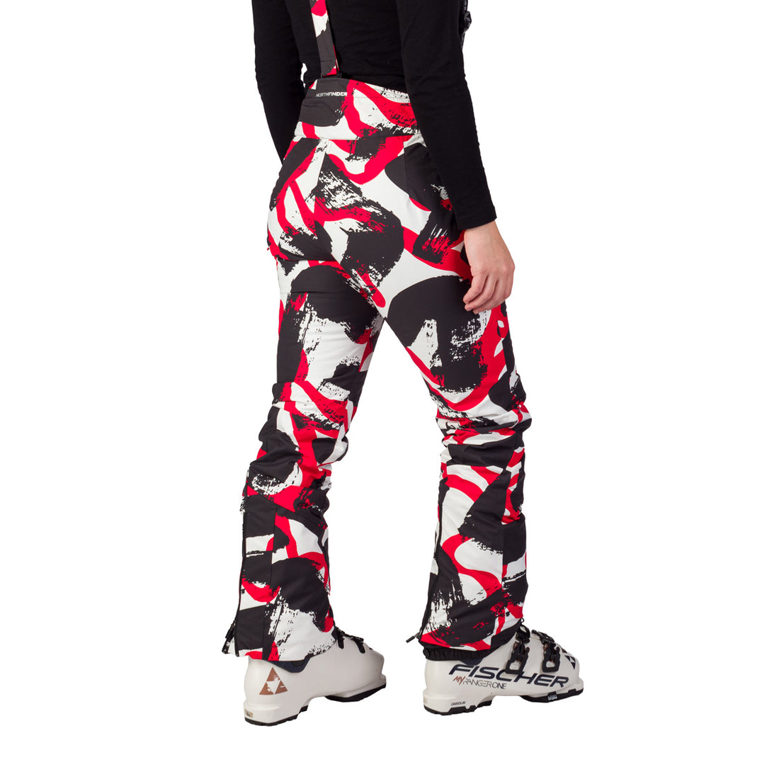 NO-6094SNW women's ski allover print trousers AIDA