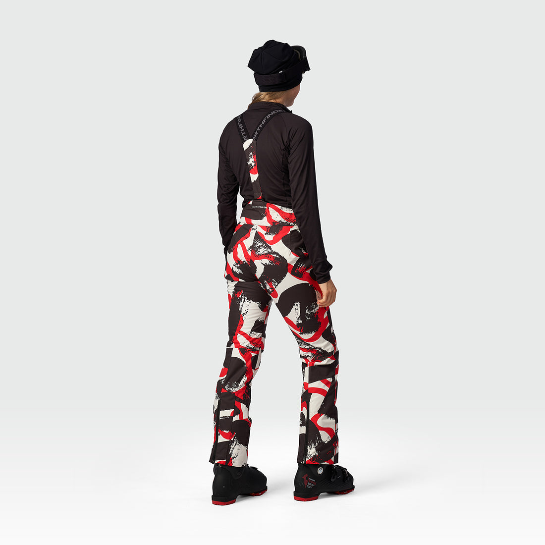 NO-6094SNW women's ski allover print trousers AIDA