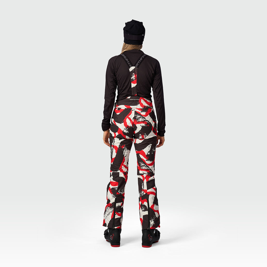 NO-6094SNW women's ski allover print trousers AIDA