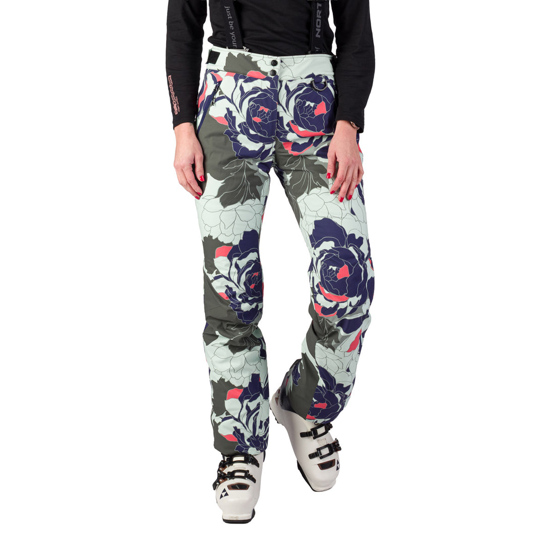 NO-6094SNW women's ski allover print trousers AIDA