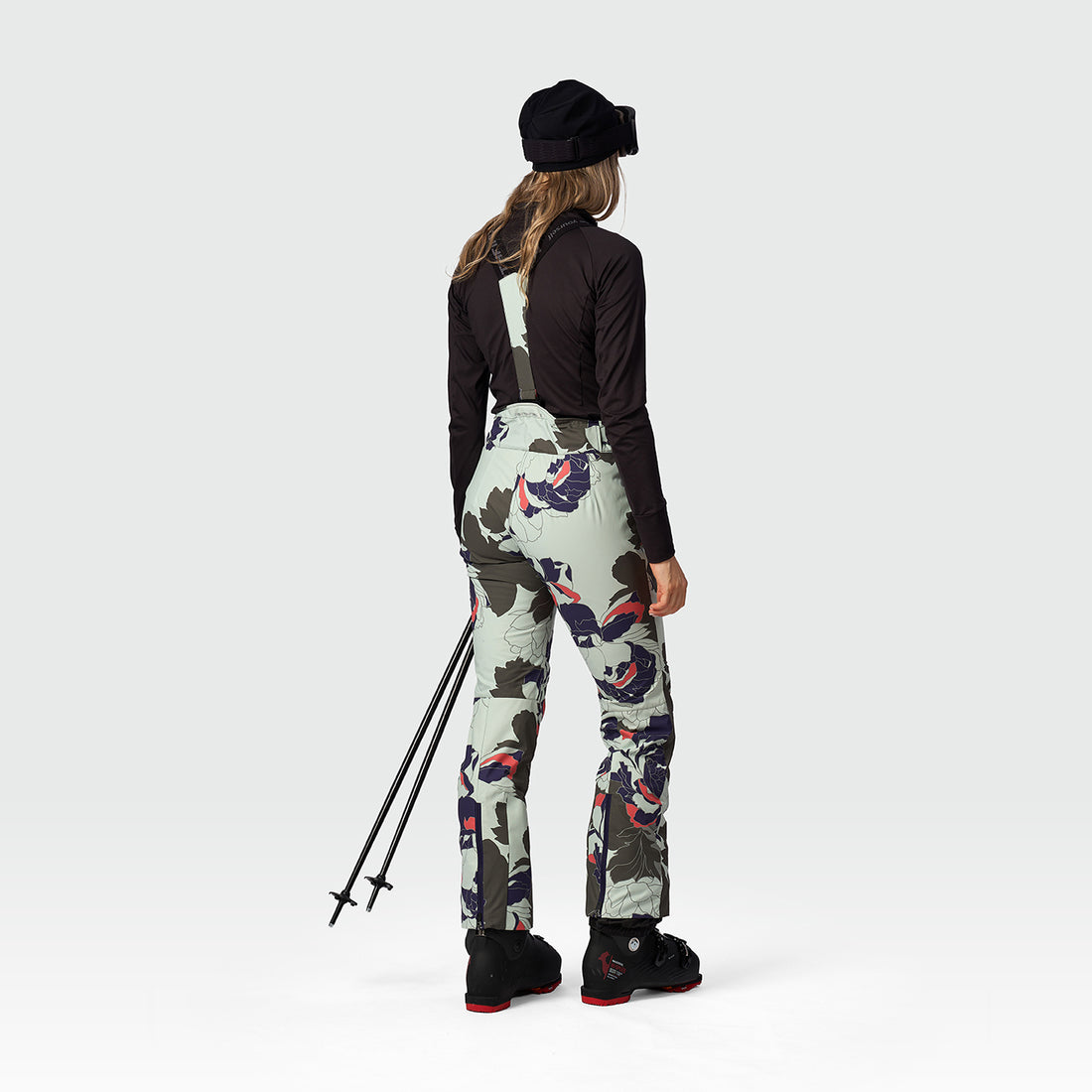 NO-6094SNW women's ski allover print trousers AIDA