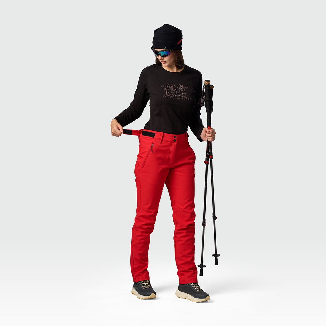 NO-6110OR women's outdoor softshell pants 3L RUUT