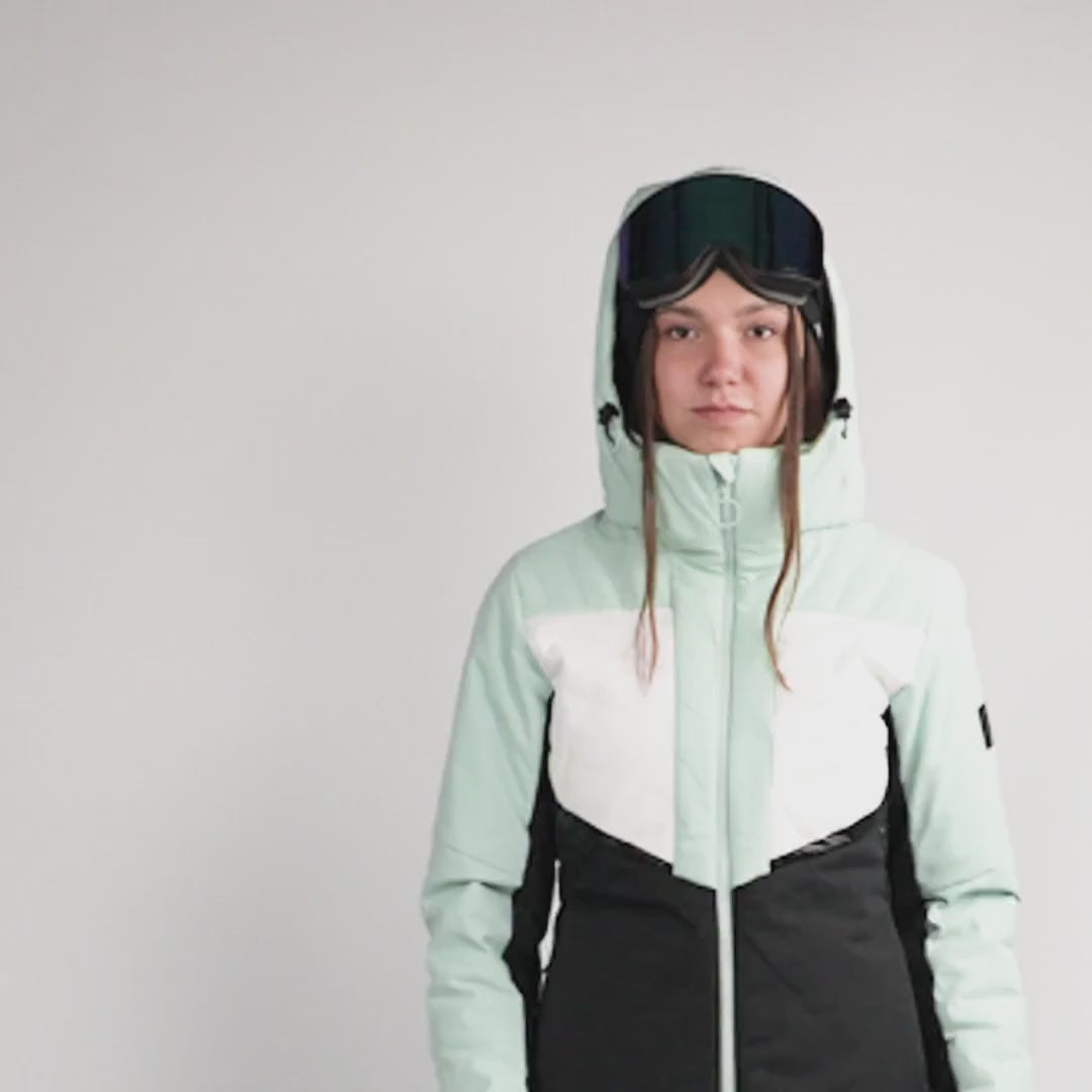 BU-6425SNW women's ski insulated trendy jacket OLA - BU-6425SNW.mp4