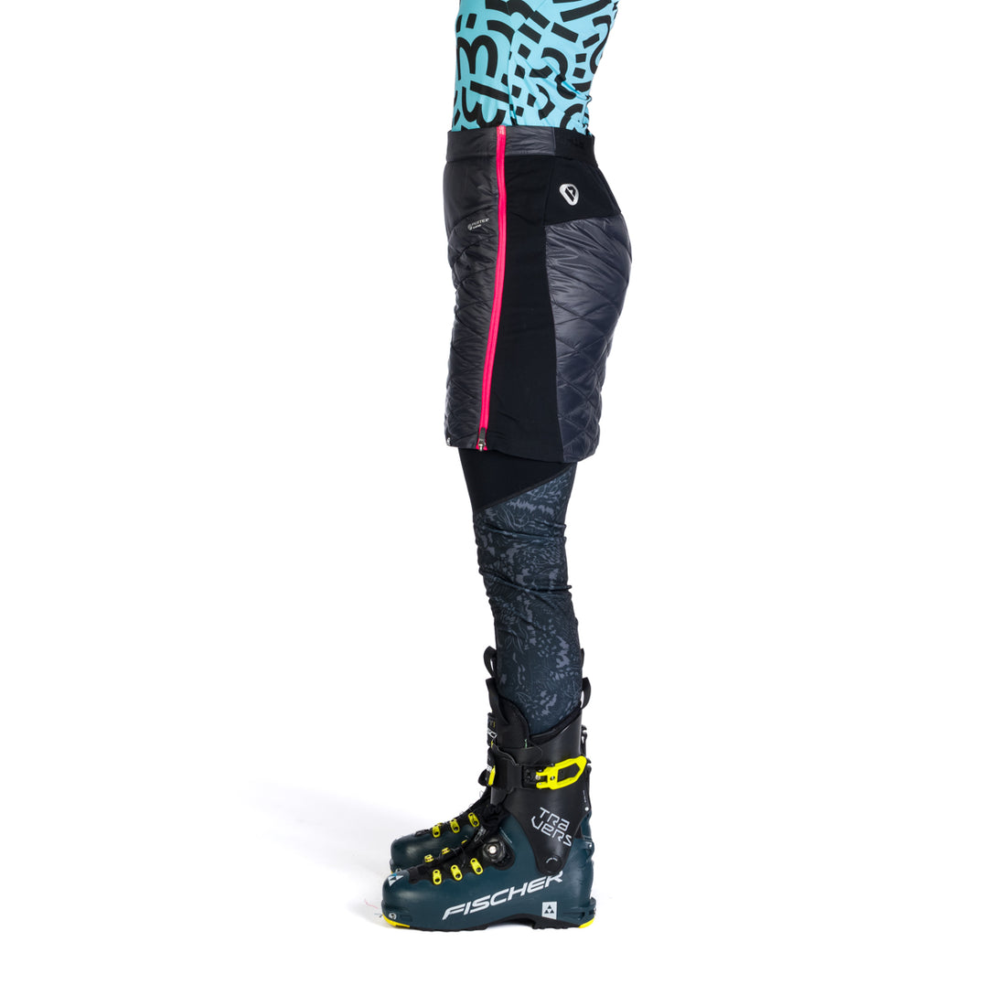 SU-46001SKP women's ski-touring skirt active sport full zip padded Primaloft® Gold PODKOVA