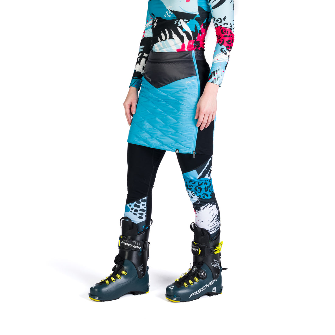 SU-46001SKP women's ski-touring skirt active sport full zip padded Primaloft® Gold PODKOVA
