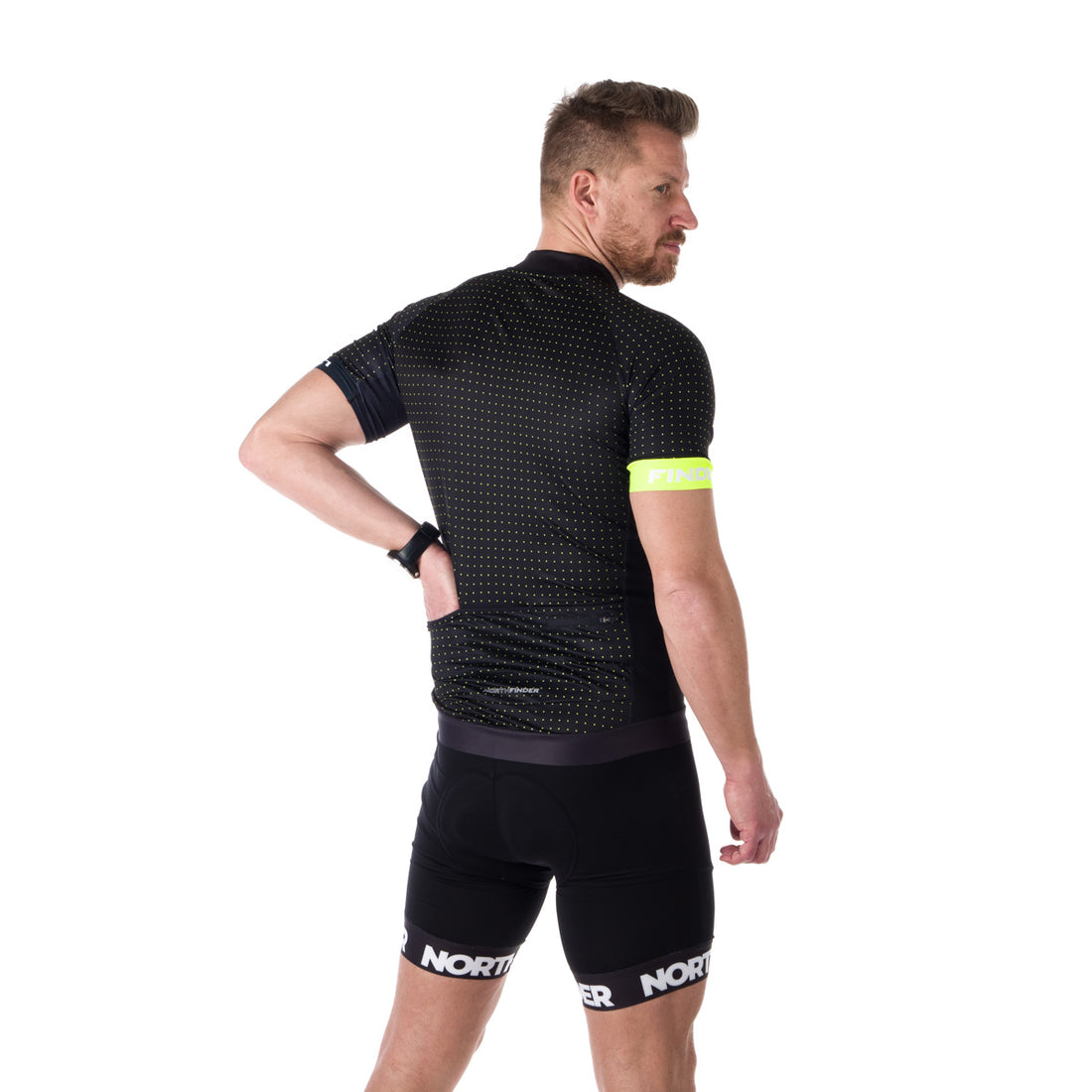 TR-3807MB men's e-bike t-shirt half zip GERARDO