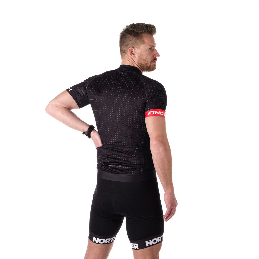 TR-3807MB men's e-bike t-shirt half zip GERARDO
