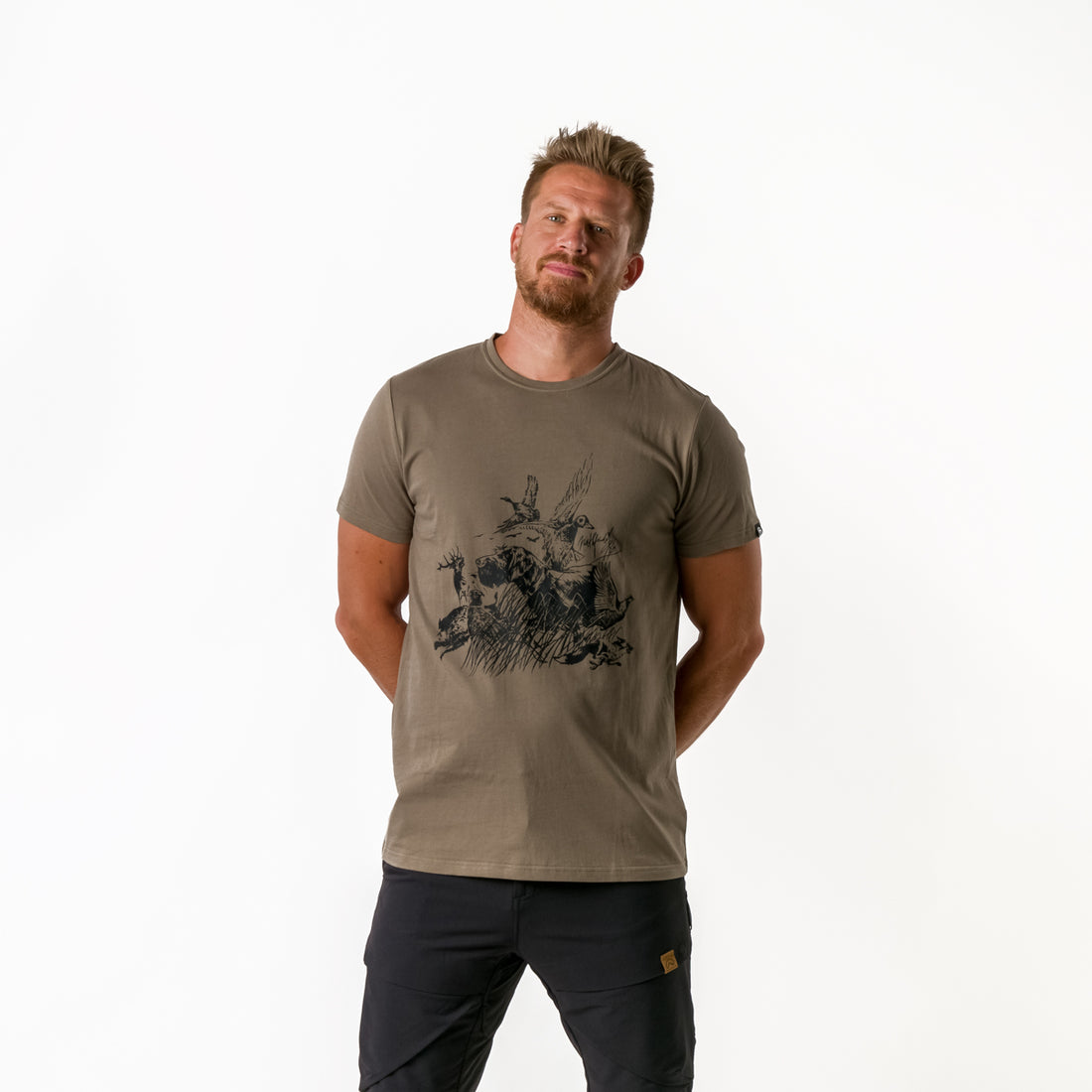TR-3811AD men's organic cotton t-shirt with print BART