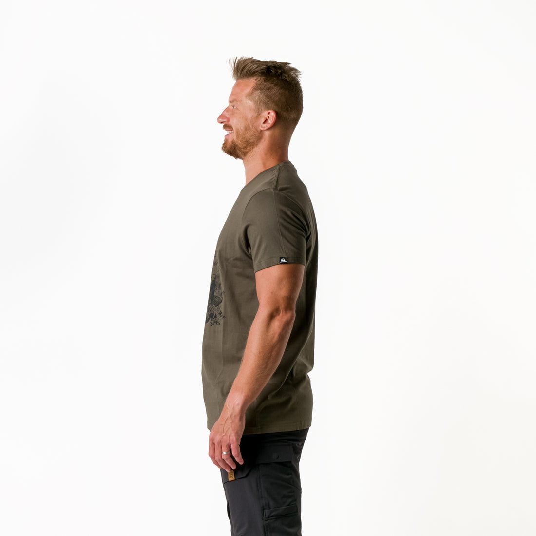 TR-3811AD men's organic cotton t-shirt with print BART