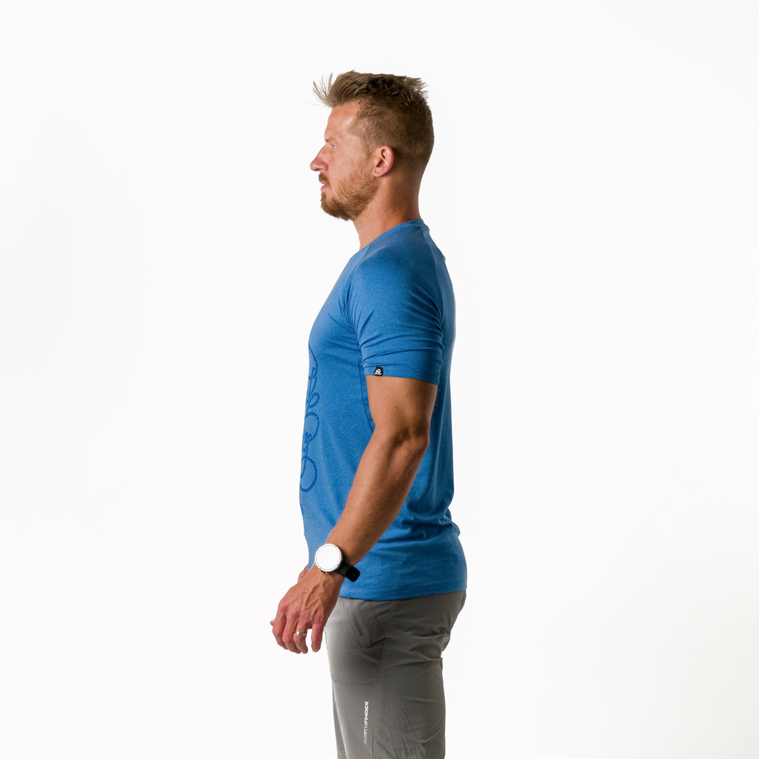 TR-3817OR men's active t-shirt with print from recycled fibres CLINT
