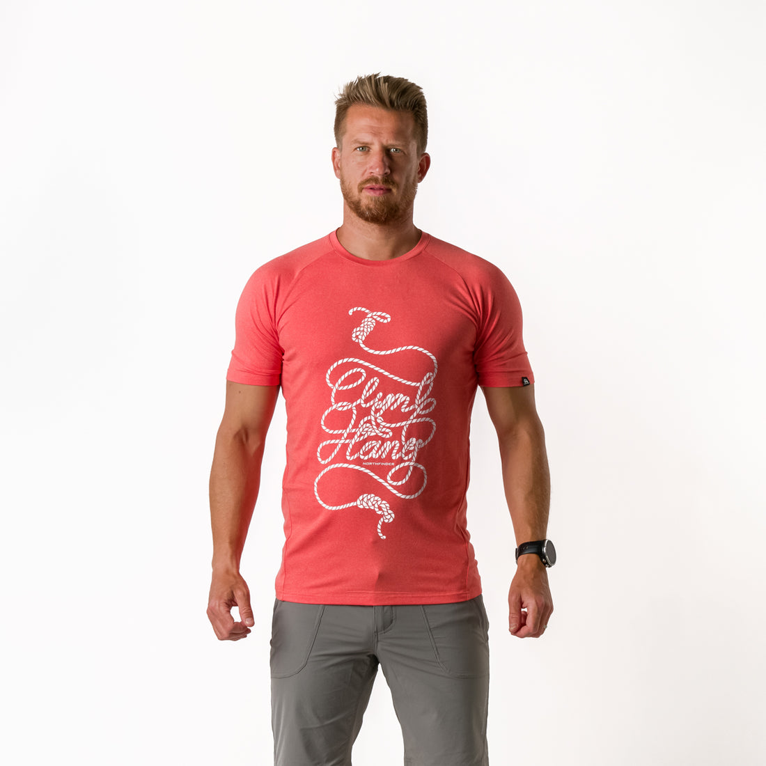 TR-3817OR men's active t-shirt with print from recycled fibres CLINT