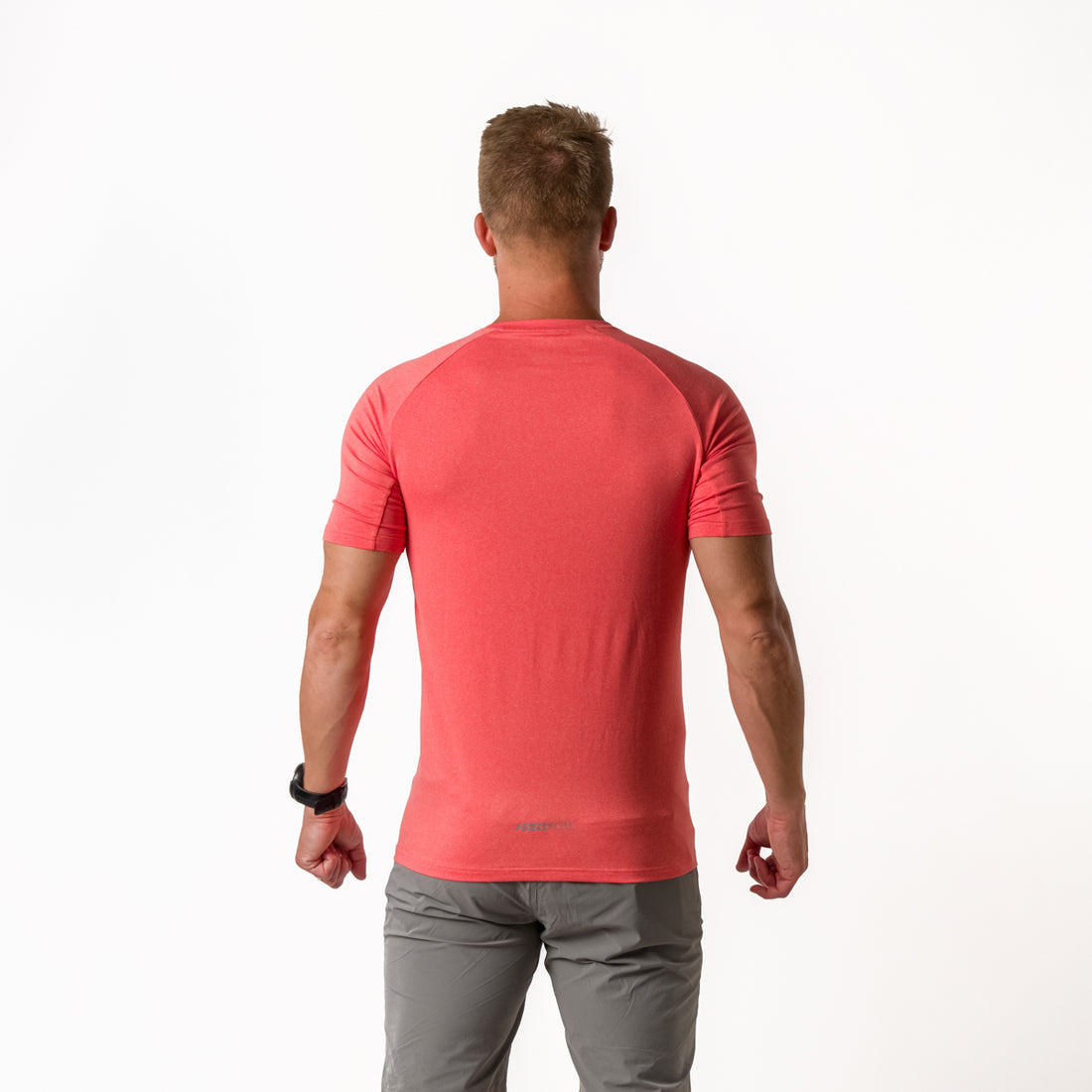 TR-3817OR men's active t-shirt with print from recycled fibres CLINT