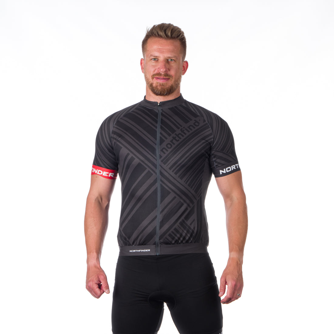 TR-3901MB men's bike active full zipp t-shirt JAY 