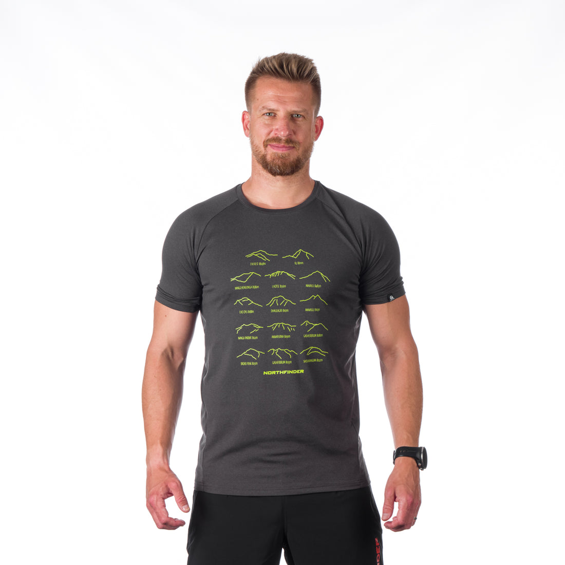 TR-3924OR men's active t-shirt with print from recycled fibers JOHN/JONATHAN 
