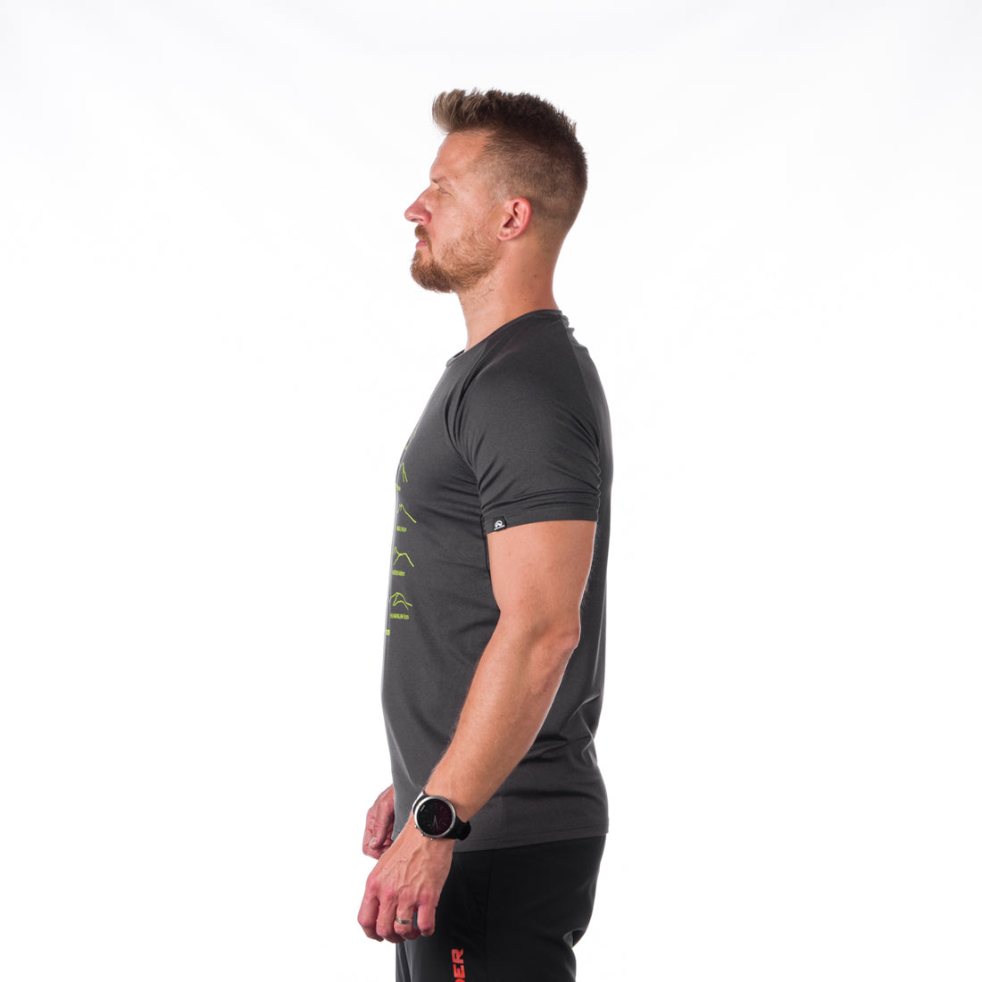 TR-3924OR men's active t-shirt with print from recycled fibers JOHN/JONATHAN 