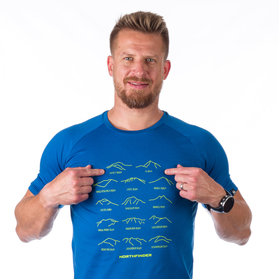TR-3924OR men's active t-shirt with print from recycled fibers JOHN/JONATHAN 