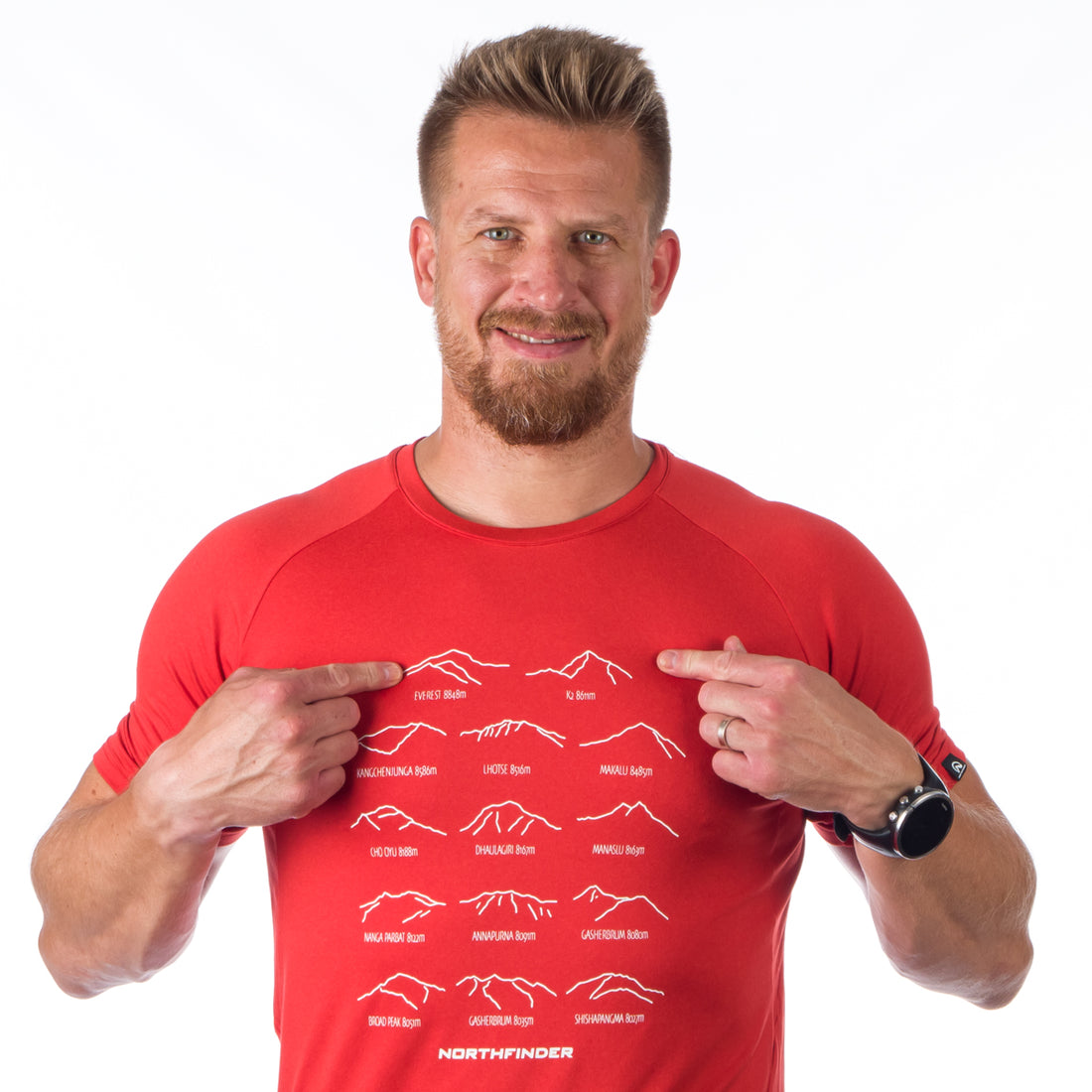 TR-3924OR men's active t-shirt with print from recycled fibers JOHN/JONATHAN 
