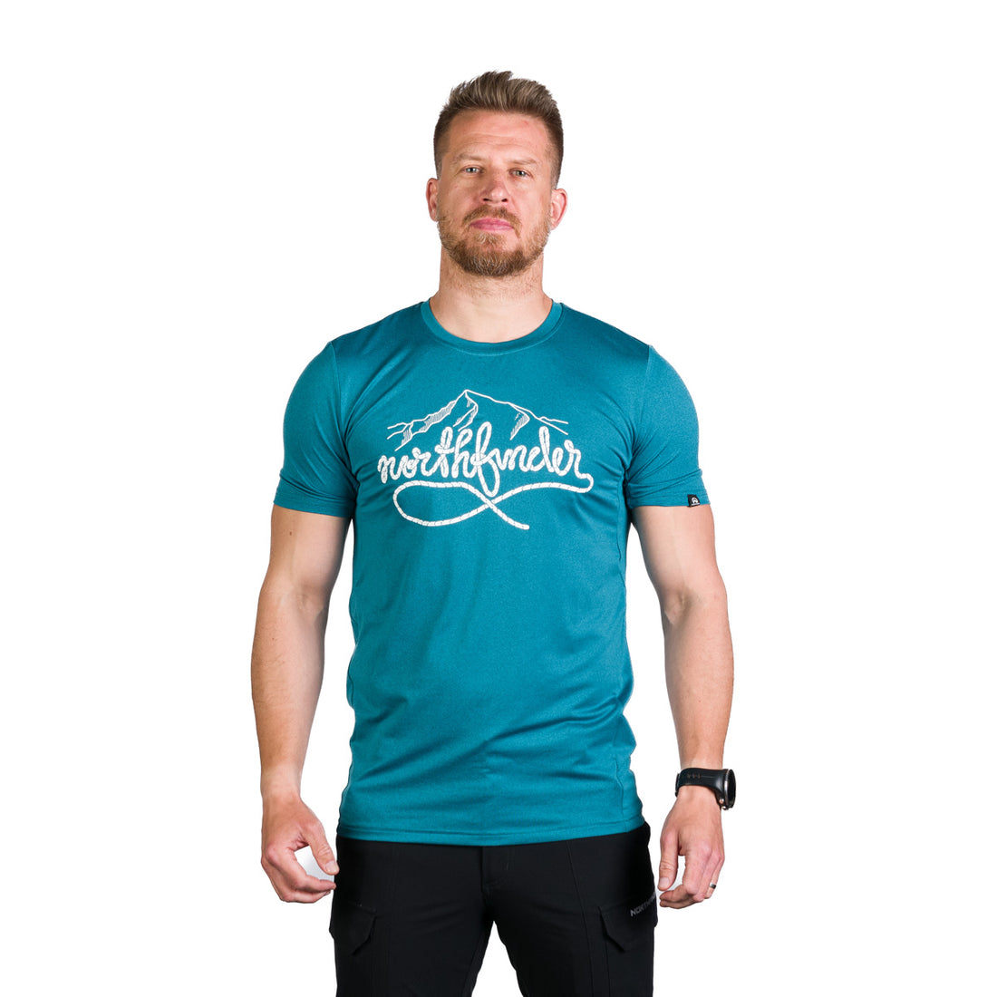 TR-3958OR men's active t-shirt with print from recycled fibers COLTER