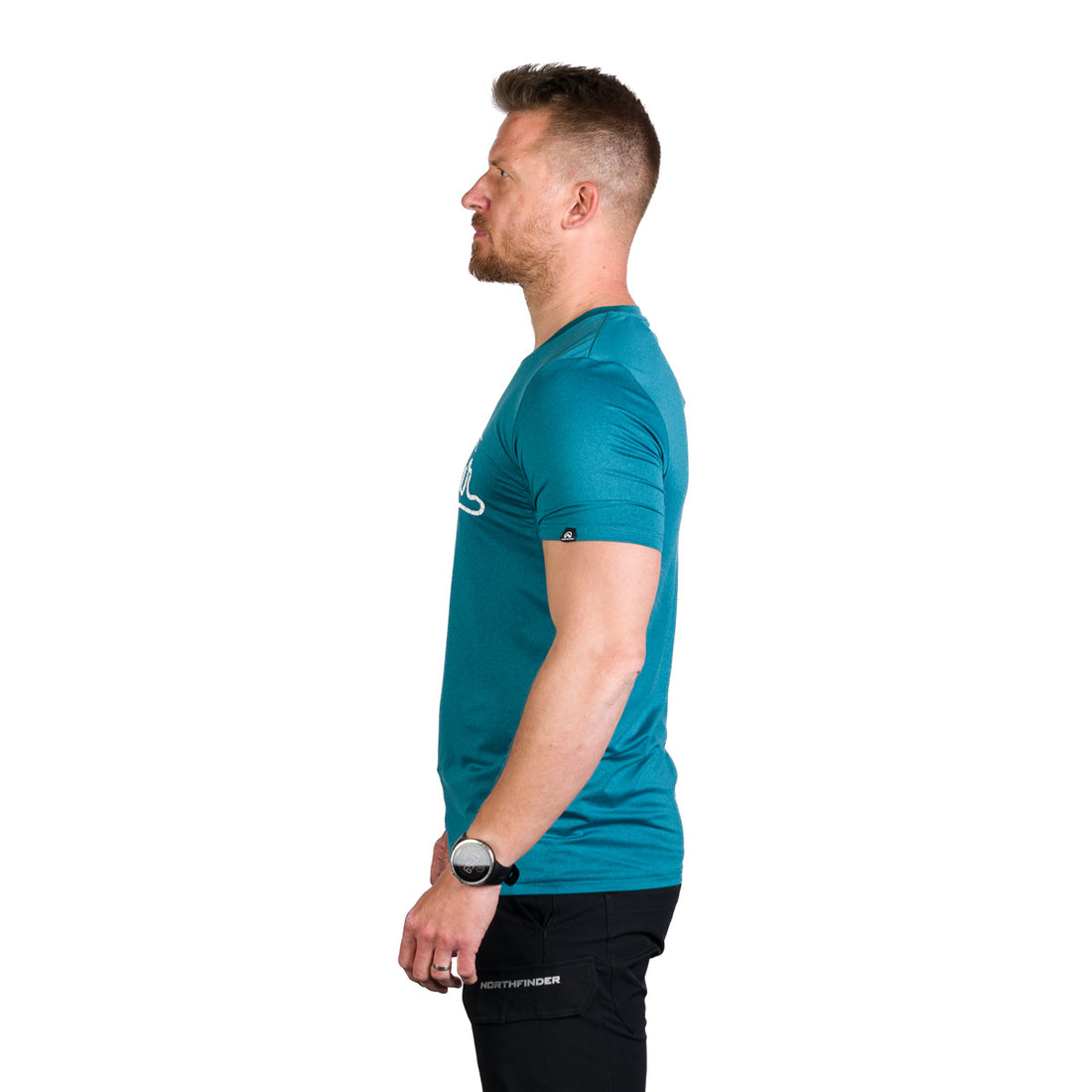TR-3958OR men's active t-shirt with print from recycled fibers COLTER