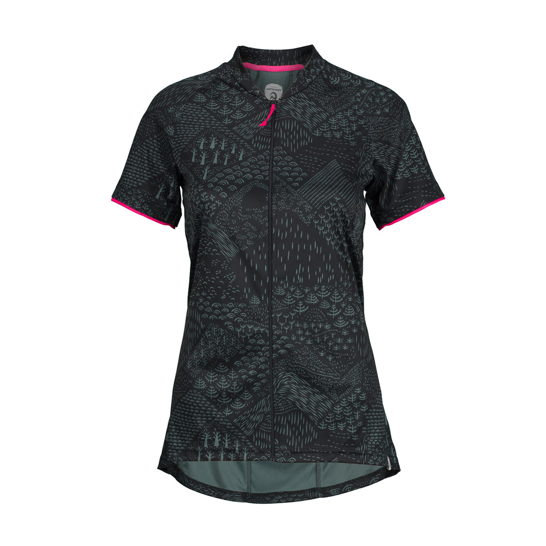 TR-4536MB women's e-bike t-shirt comfortable full zip with all print DIKA
