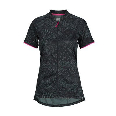 TR-4536MB women's e-bike t-shirt comfortable full zip with all print DIKA