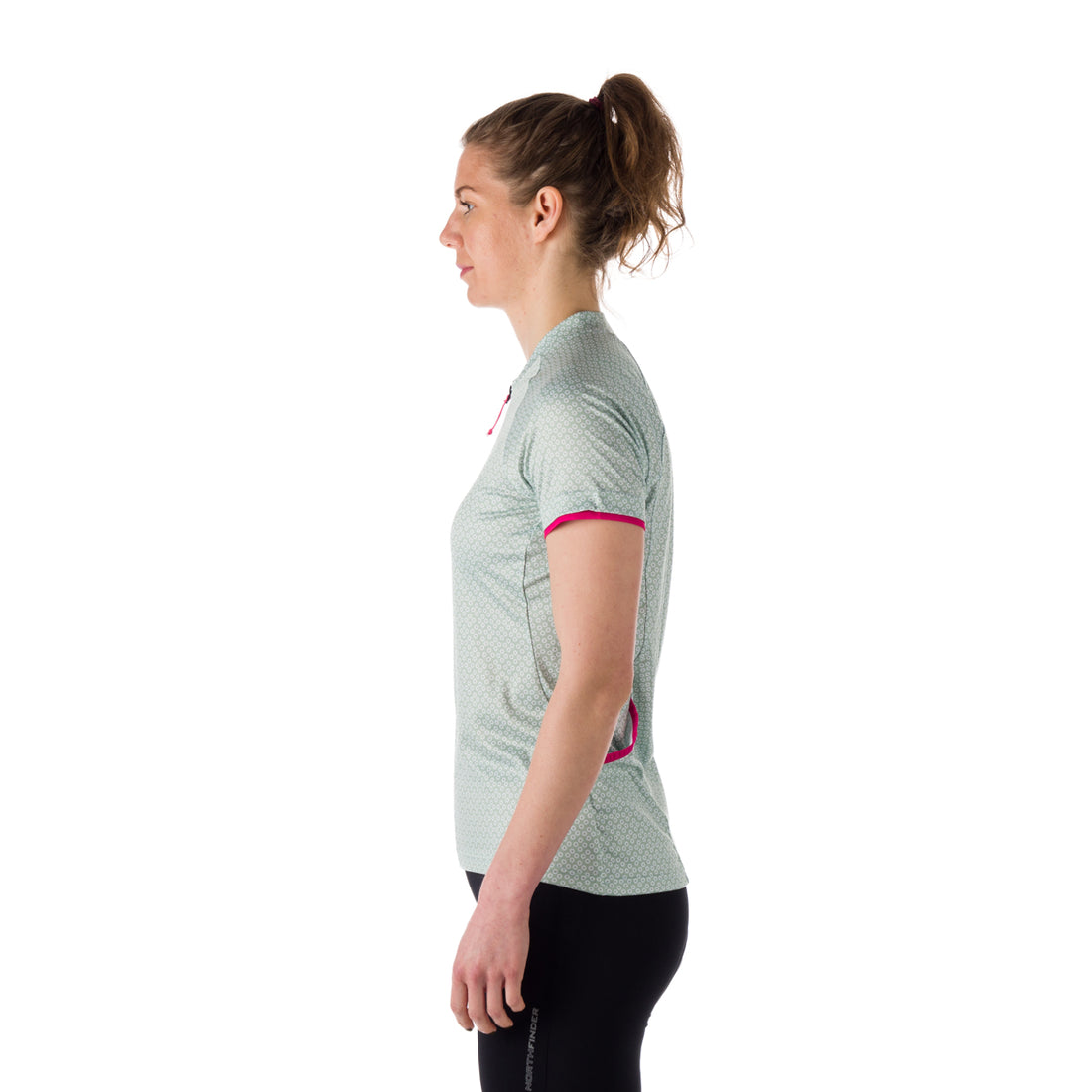 TR-4536MB women's e-bike t-shirt comfortable full zip with all print DIKA