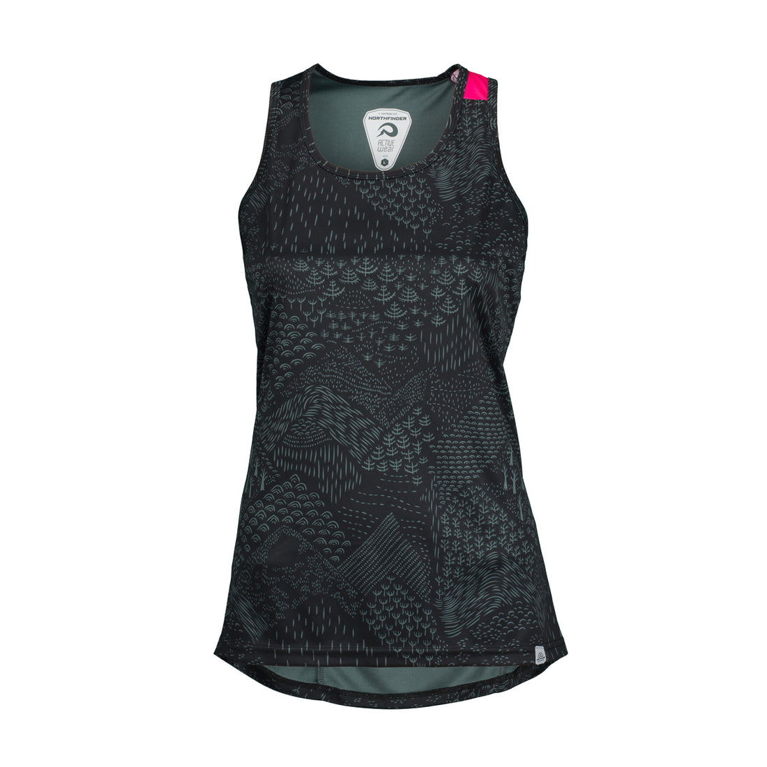 TR-4538MB women's e-bike t-shirt tang with print DESMIRA