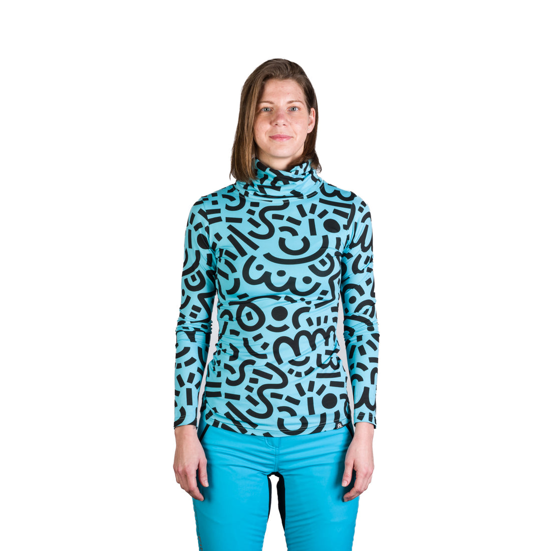 TR-45502SKP women's ski-touring t-shirt high neck KRALOVA