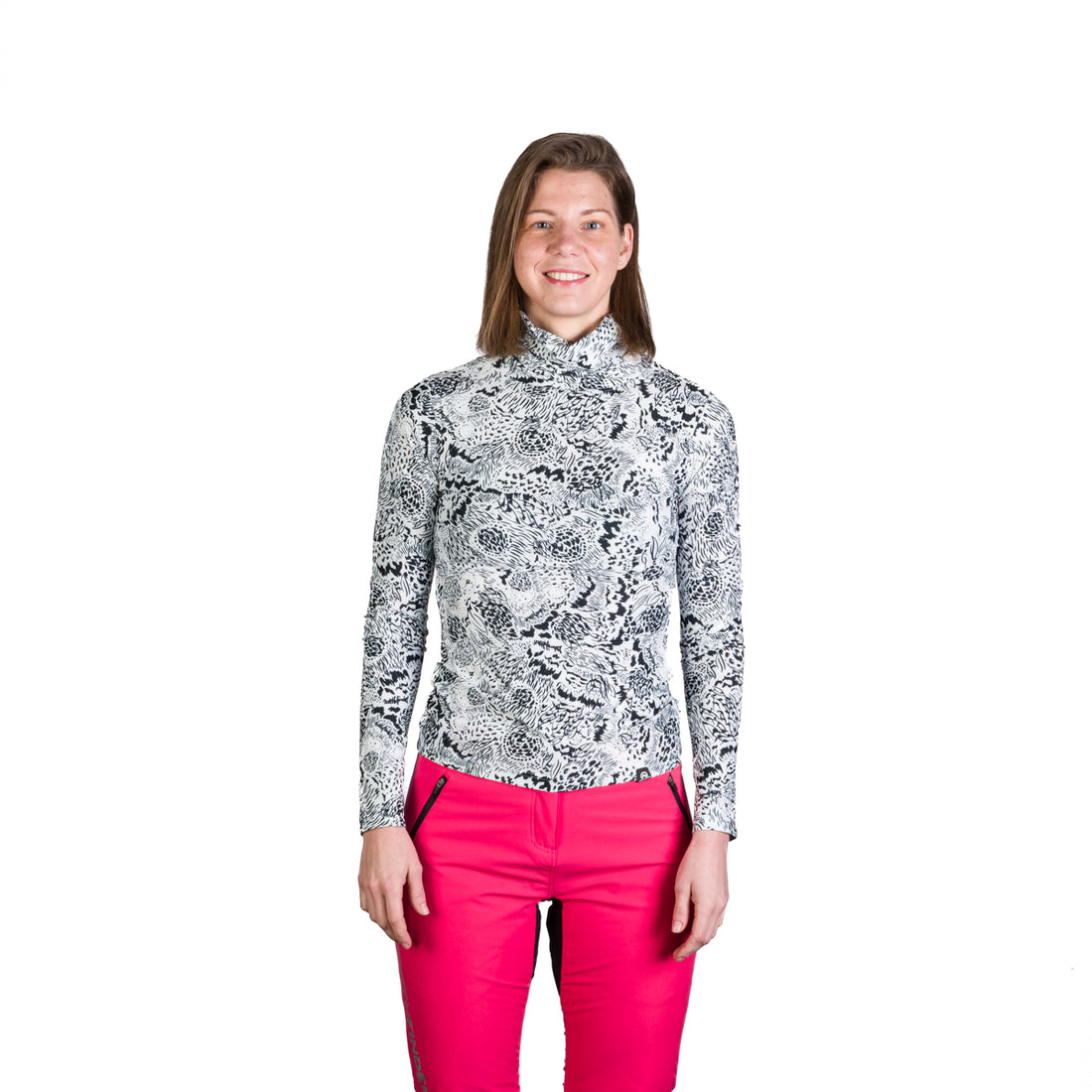 TR-45502SKP women's ski-touring t-shirt high neck KRALOVA