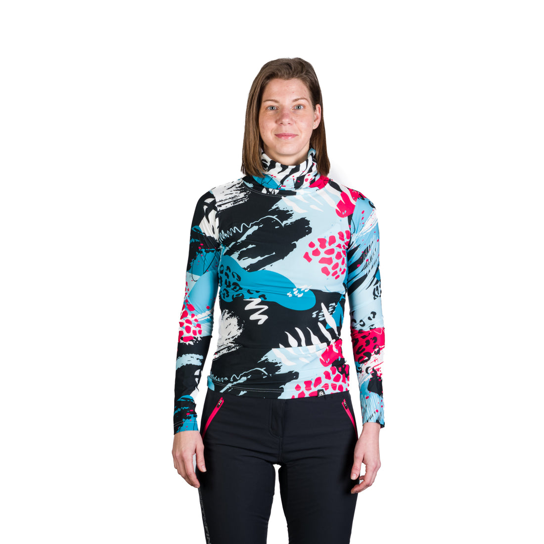 TR-45502SKP women's ski-touring t-shirt high neck KRALOVA