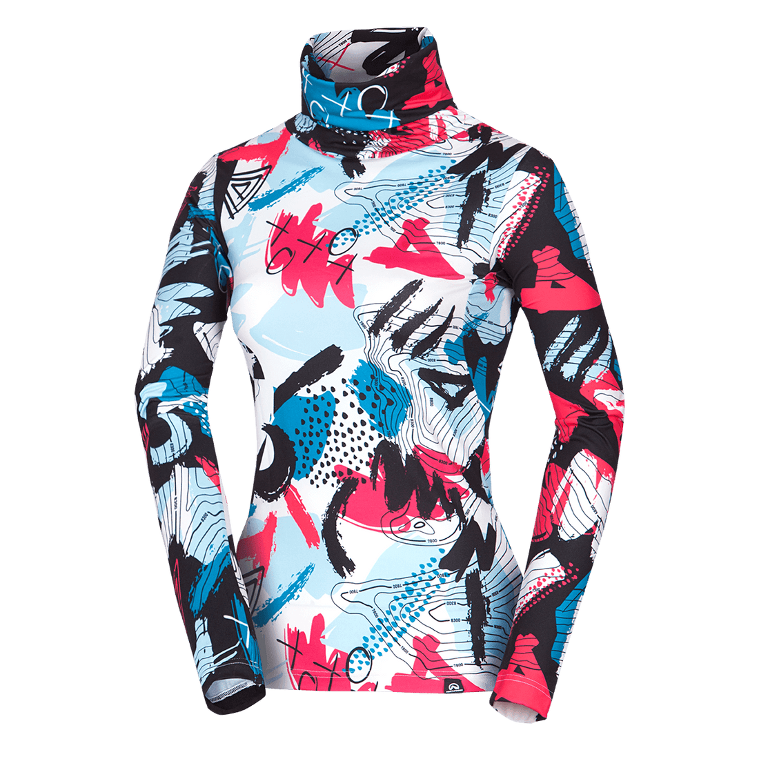 TR-45502SKP women's ski-touring t-shirt high neck KRALOVA