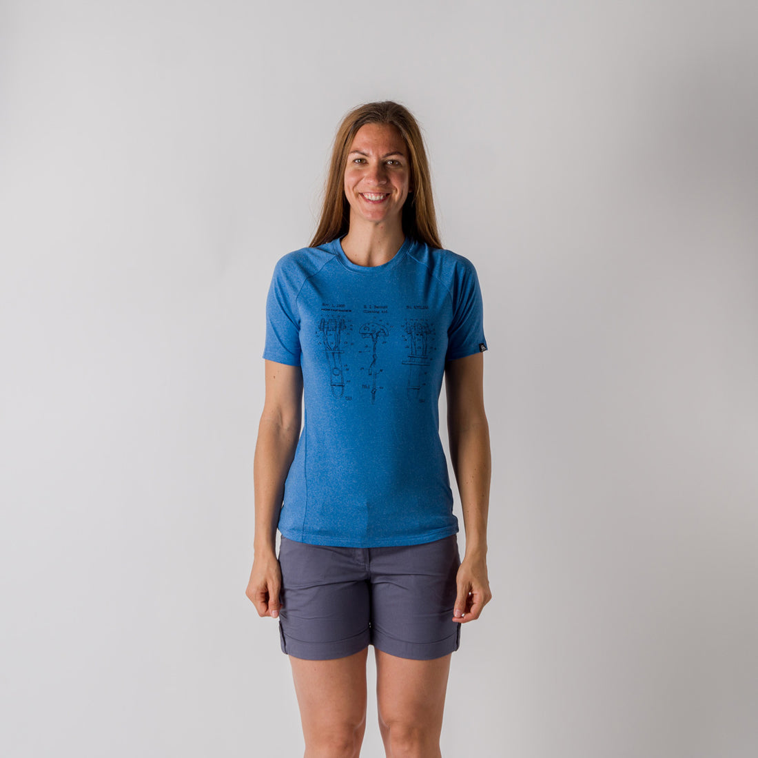 TR-4815OR women's active t-shirt with print from recycled fibres MADELEINE