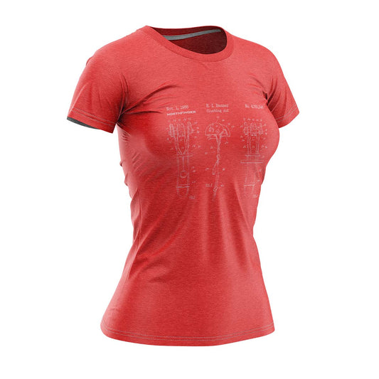 TR-4815OR women's active t-shirt with print from recycled fibres MADELEINE