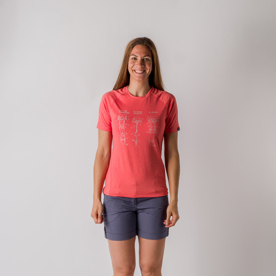 TR-4815OR women's active t-shirt with print from recycled fibres MADELEINE