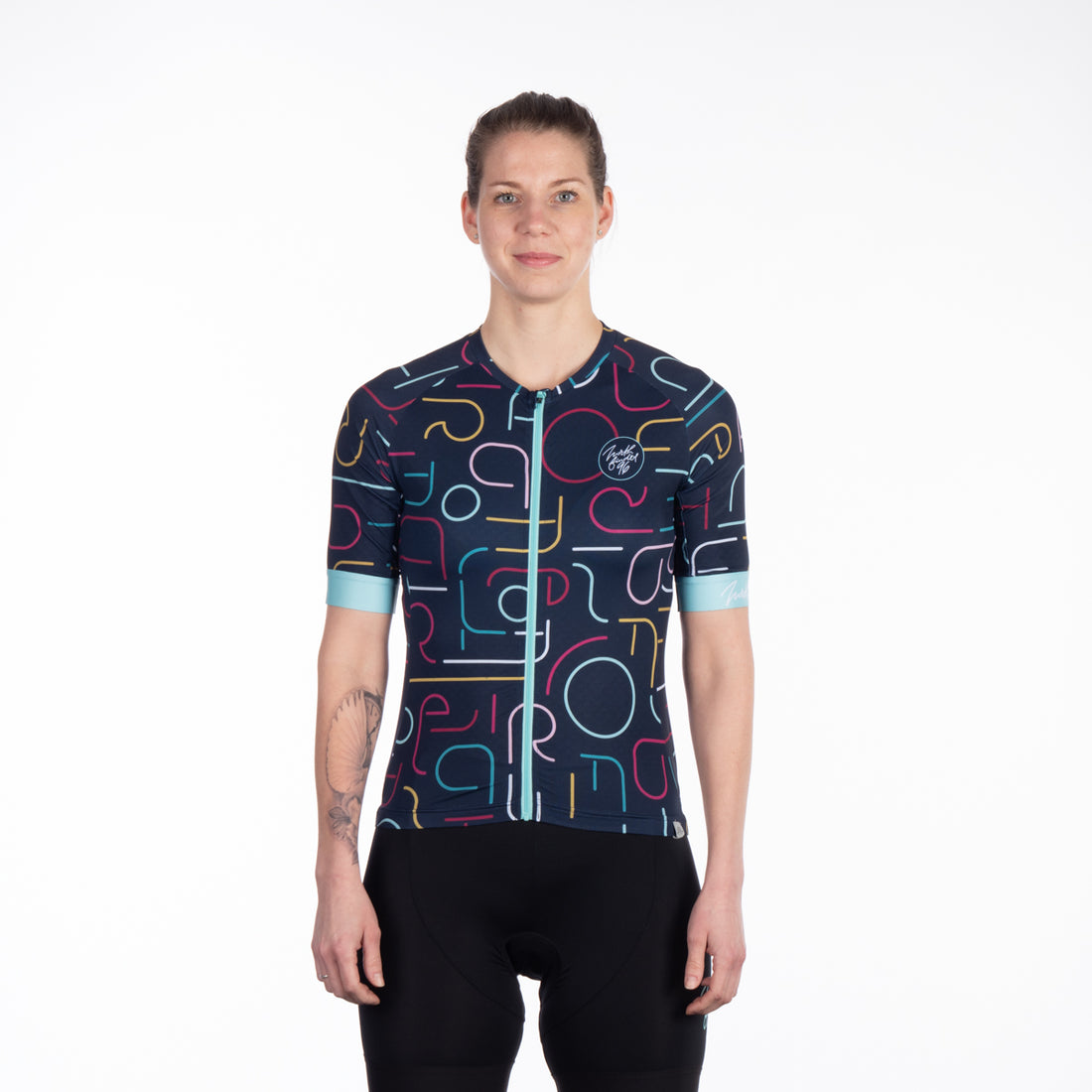 TR-4900MB women's bike active full zipp t-shirt MARGARET