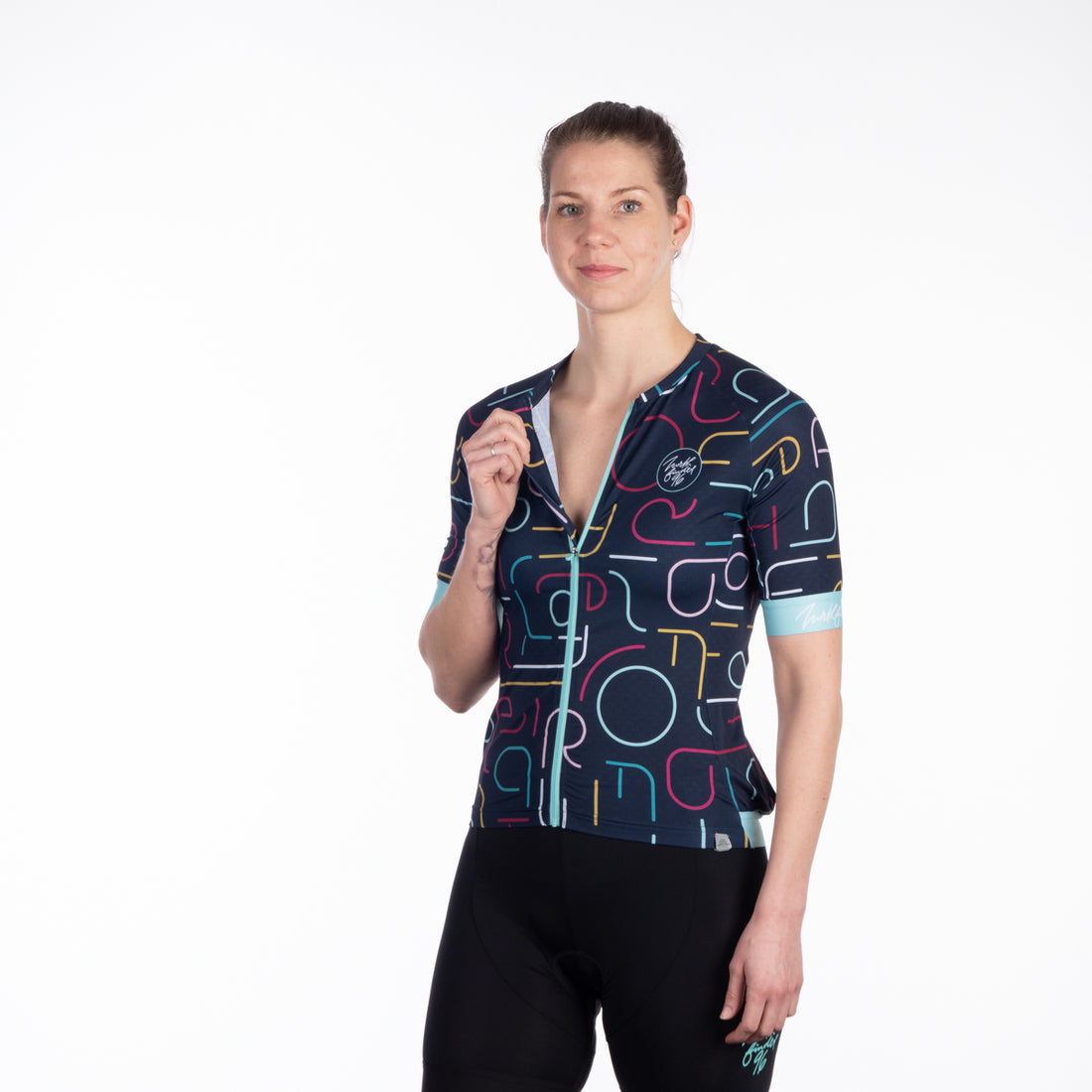 TR-4900MB women's bike active full zipp t-shirt MARGARET