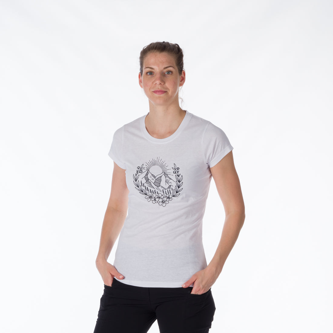 TR-4911OR women's t-shirt cotton style with pictogram MAUDE