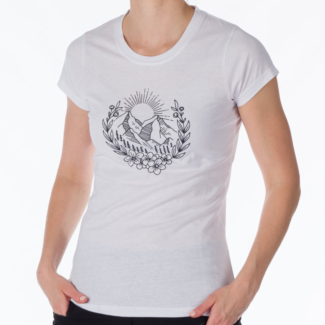 TR-4911OR women's t-shirt cotton style with pictogram MAUDE