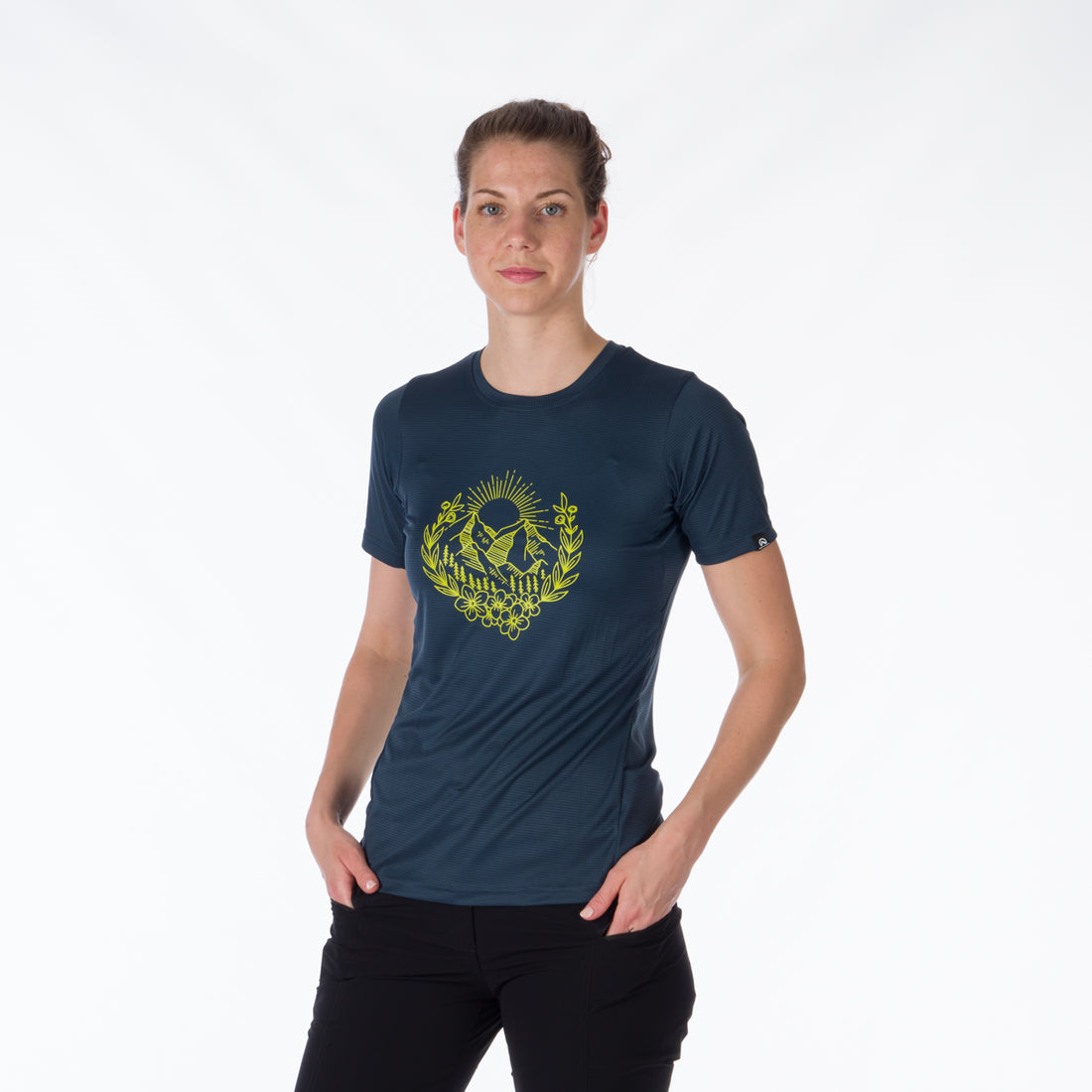 TR-4916OR women's technical t-shirt with pictogram MILDRED