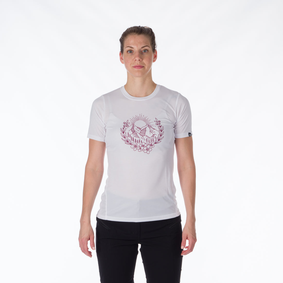 TR-4916OR women's technical t-shirt with pictogram MILDRED