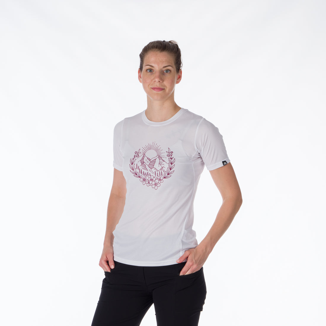 TR-4916OR women's technical t-shirt with pictogram MILDRED
