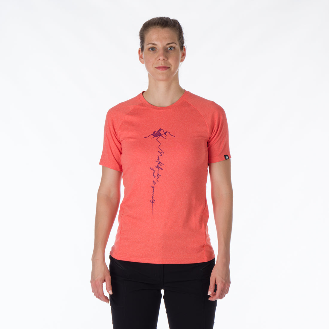 TR-4919OR women's active t-shirt with print from recycled fibers MISHA