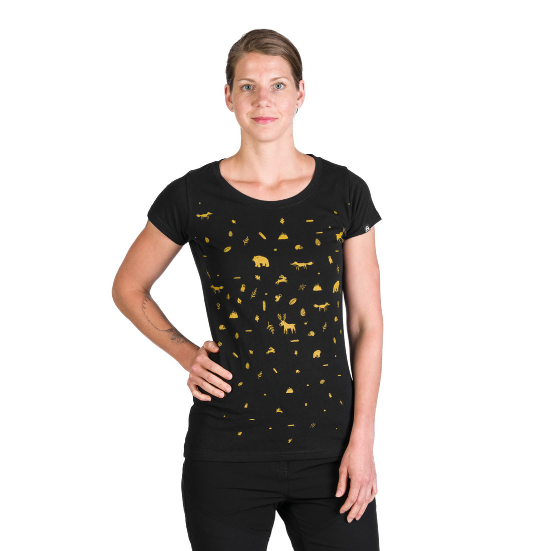 TR-4955OR women's organic cotton t-shirt with print JUDITH