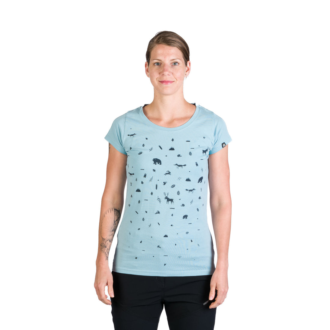 TR-4955OR women's organic cotton t-shirt with print JUDITH