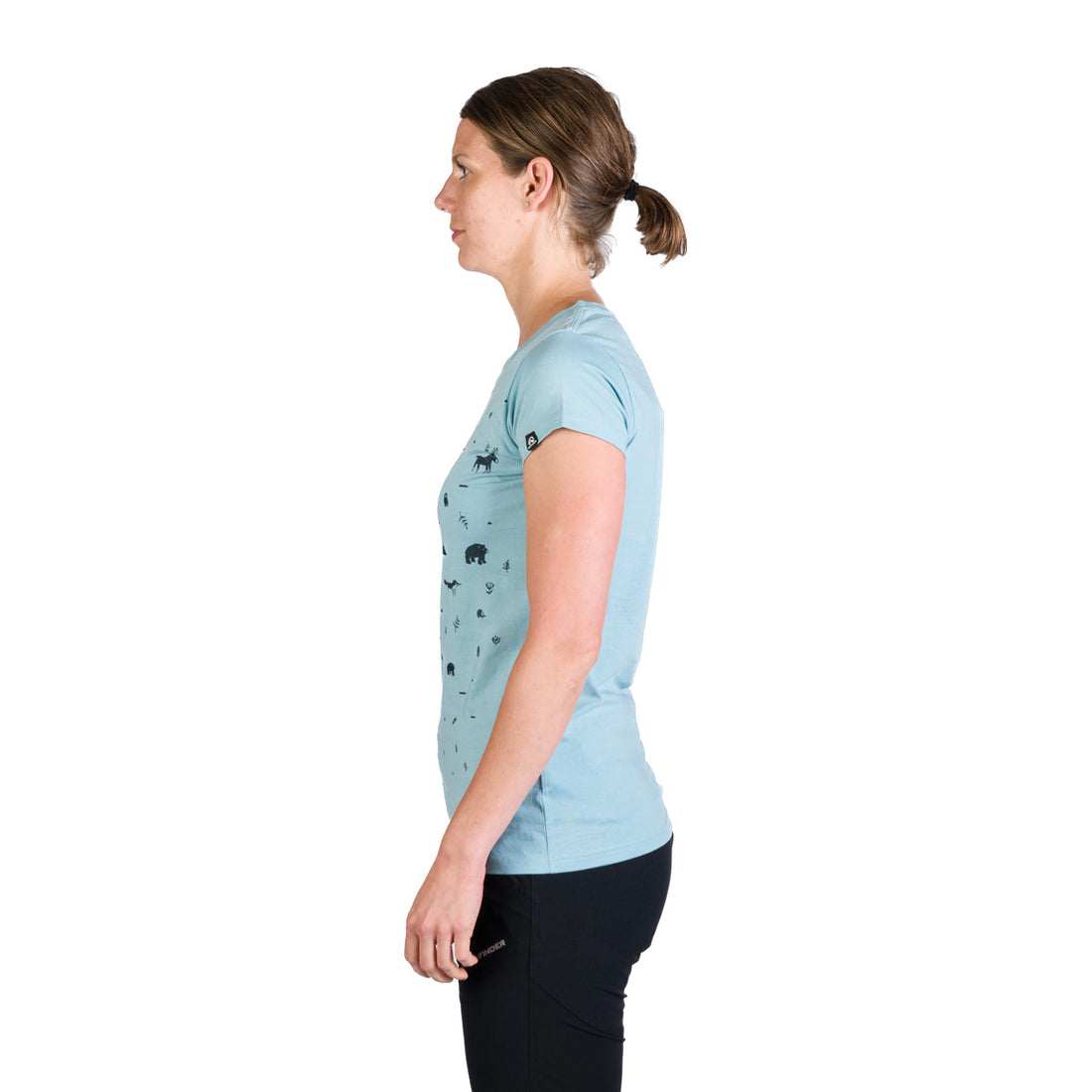 TR-4955OR women's organic cotton t-shirt with print JUDITH